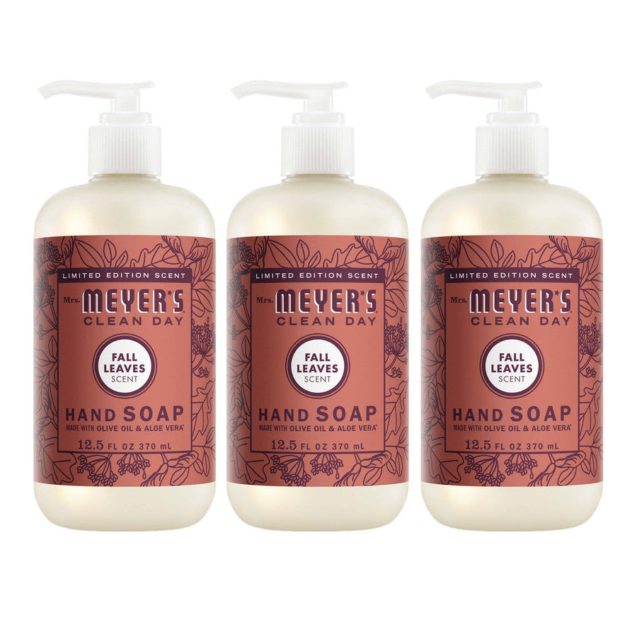 02aa0b7a-050d-54e9-aa53-f2d3eaac8851.jpg Fall Leaves Liquid Hand Soap 3-count Bundle - Image 1